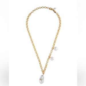 Eliou Baroque Pearl Drop Pendant Charm 14KT Gold Filled Necklace